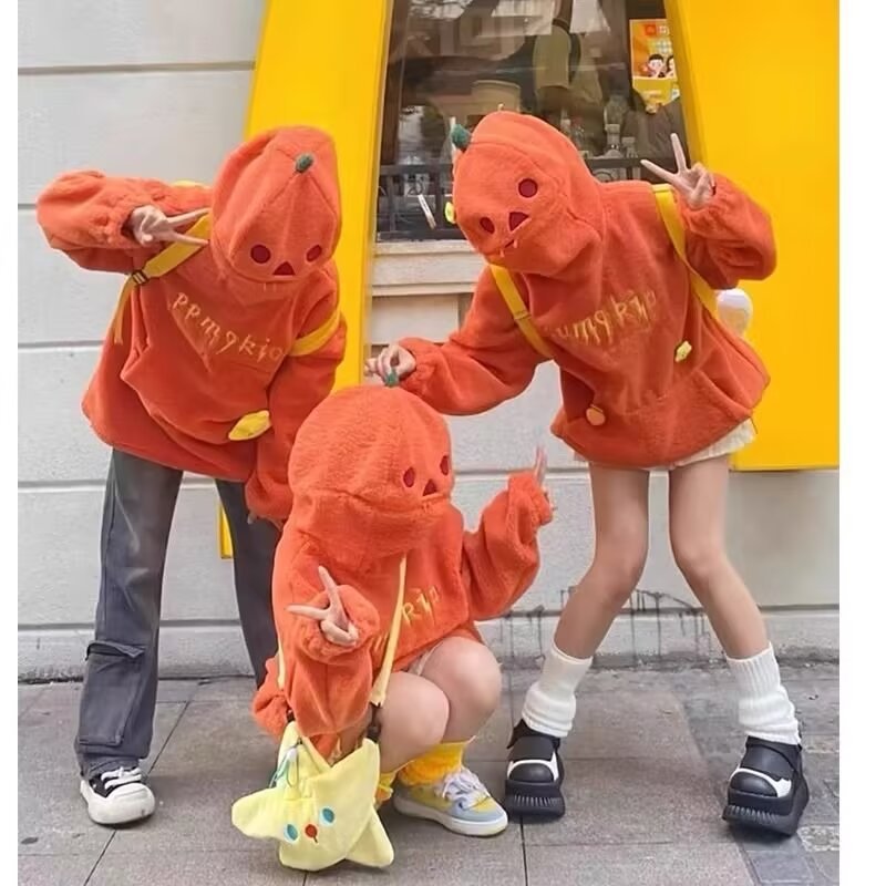 Retro Pumpkin Hooded Sweatshirt