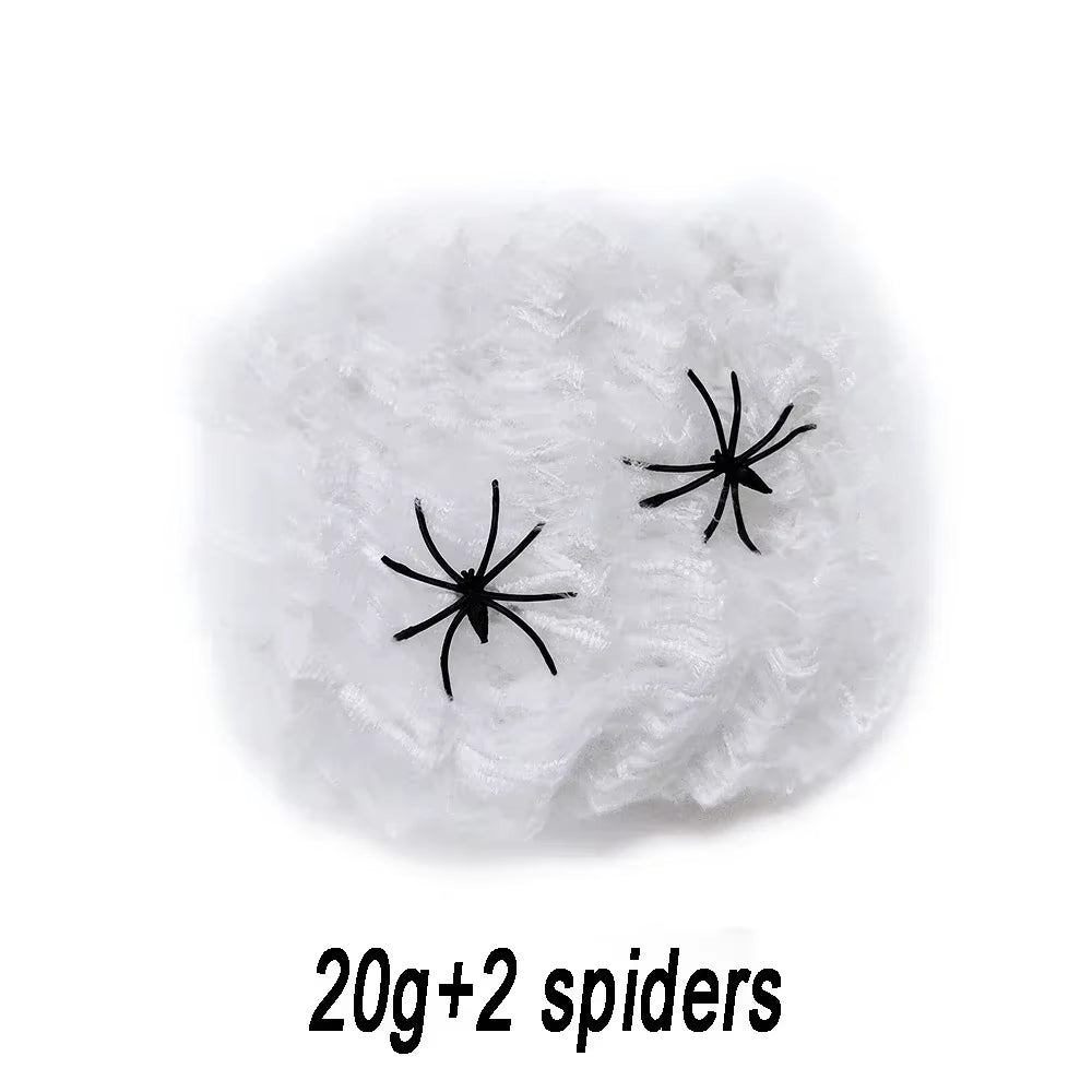 Halloween Decoration Spider Cotton Thread Spider Web Party Props Haunted House Artificial Spider Web Home Scary Party Decora