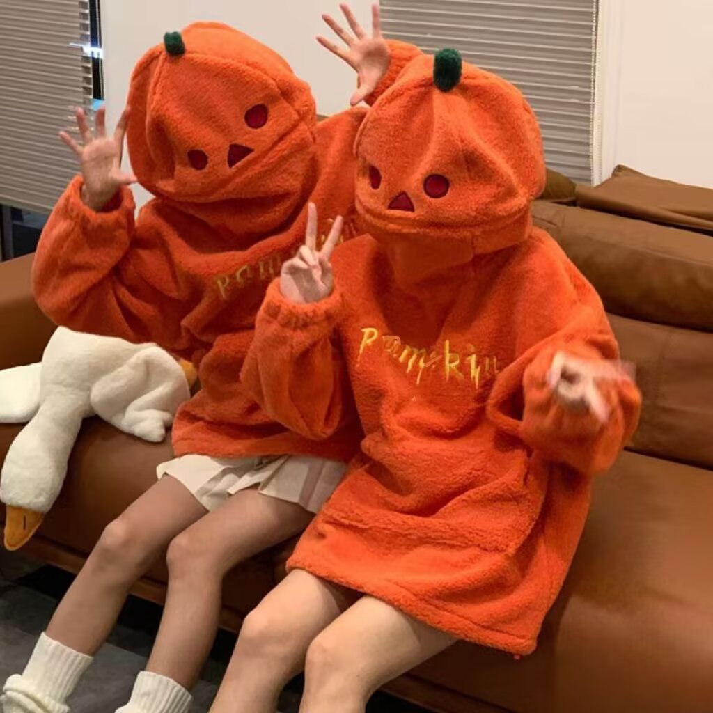 Retro Pumpkin Hooded Sweatshirt