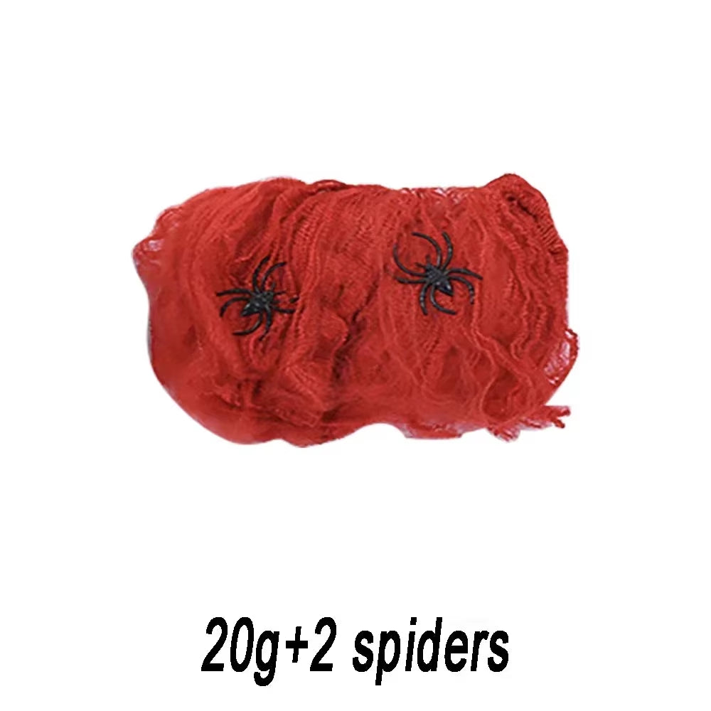 Halloween Decoration Spider Cotton Thread Spider Web Party Props Haunted House Artificial Spider Web Home Scary Party Decora