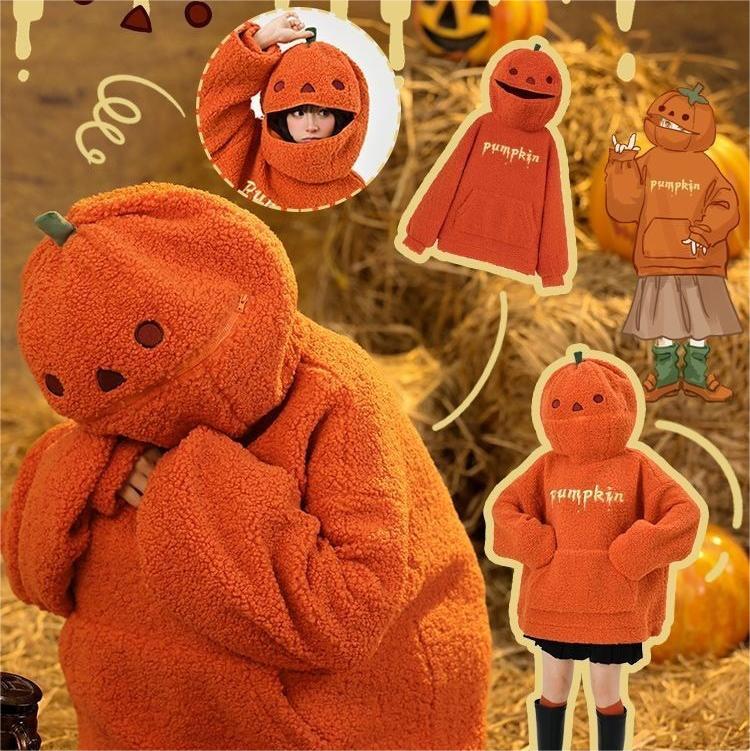 Retro Pumpkin Hooded Sweatshirt